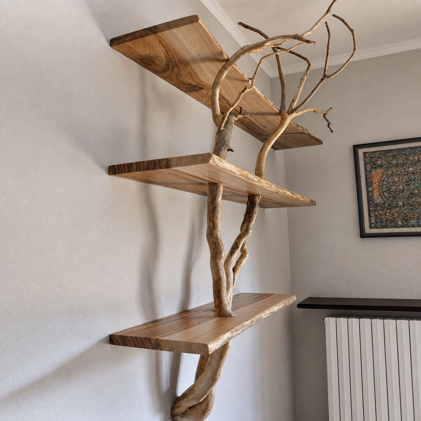 Floating Shelves Tree Branch Shelf Bookcase Art - product view 4