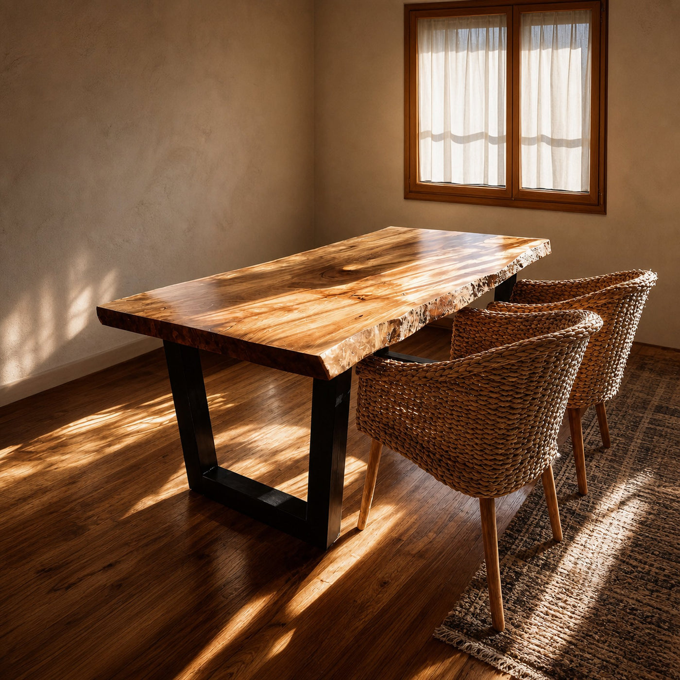 Furniture Decor Handcrafted Live Edge Dining Table Organic