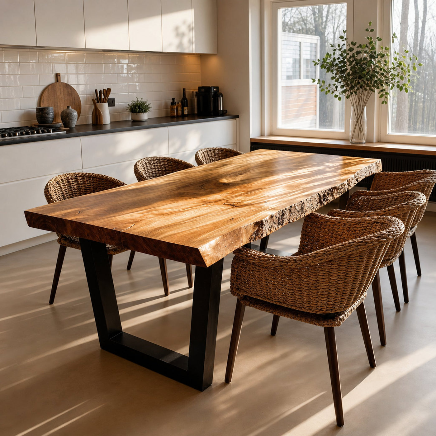 Furniture Decor Handcrafted Live Edge Dining Table Organic - product view 2