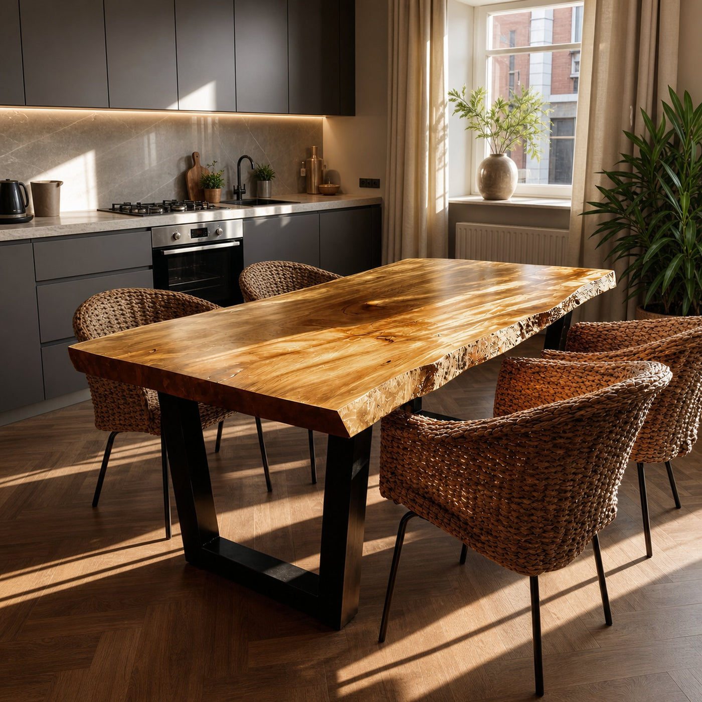 Furniture Decor Handcrafted Live Edge Dining Table Organic - product view 5