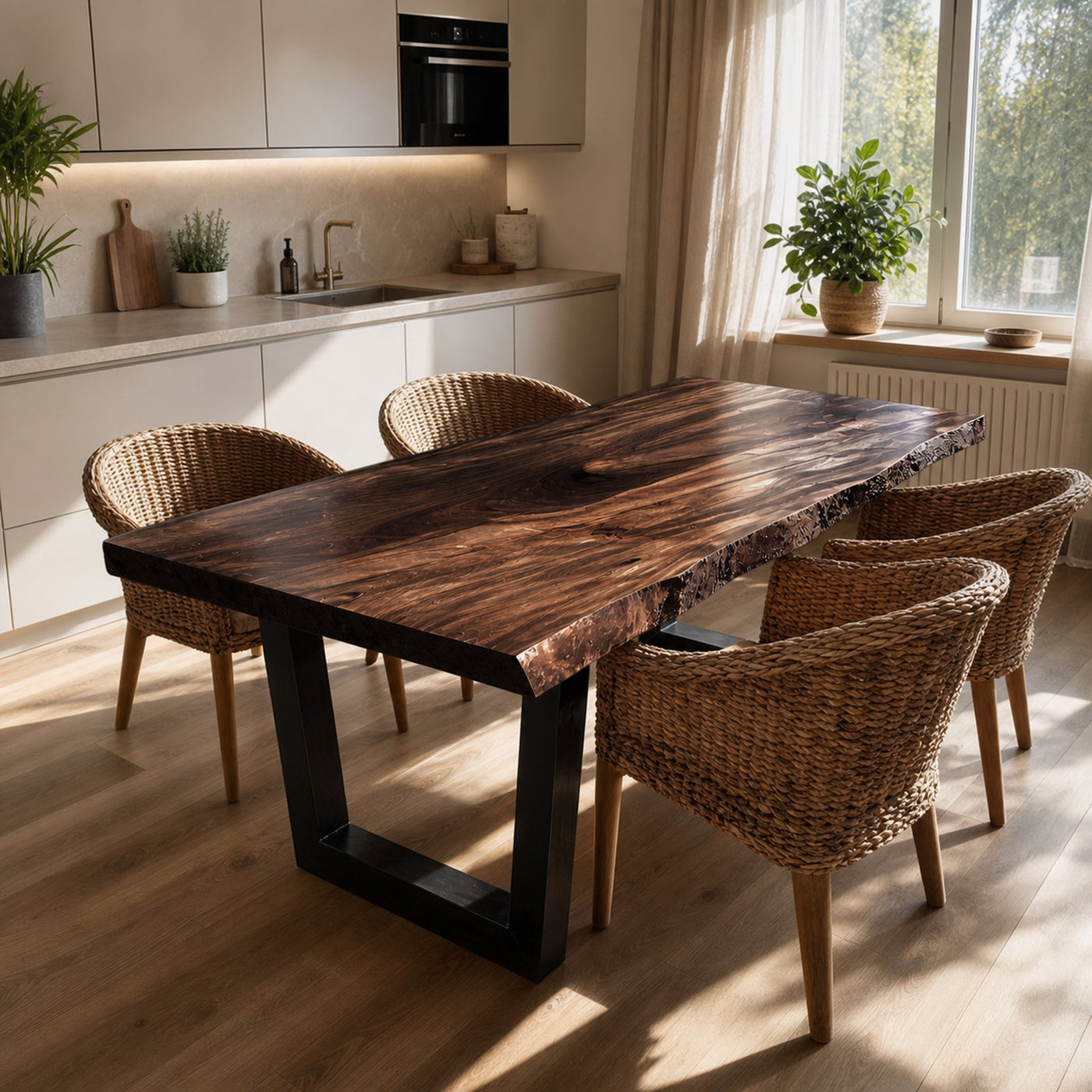 Furniture Decor Handcrafted Live Edge Dining Table Organic - product view 7