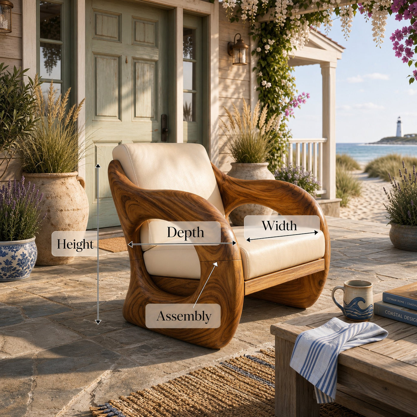 Futuristic Organic Lounge Chair for High-End Urban Residences - product view 8