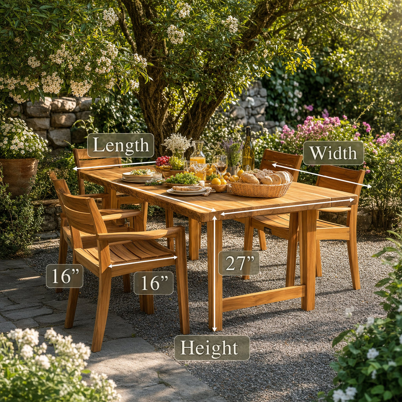 Garden Dining Set Garden Decor Office Decor Gift Set - product view 5