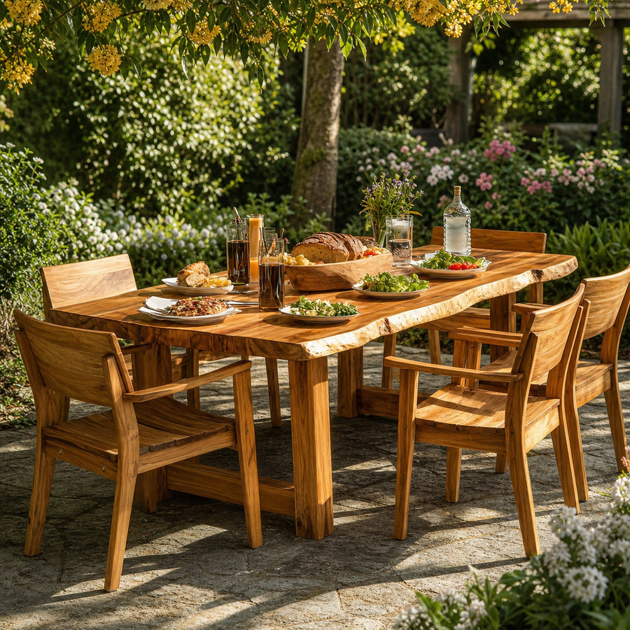 Garden Table and Chair Set Handmade Decor Garden Gift