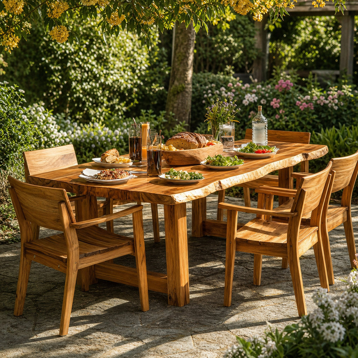 Garden Table and Chair Set Handmade Decor Garden Gift