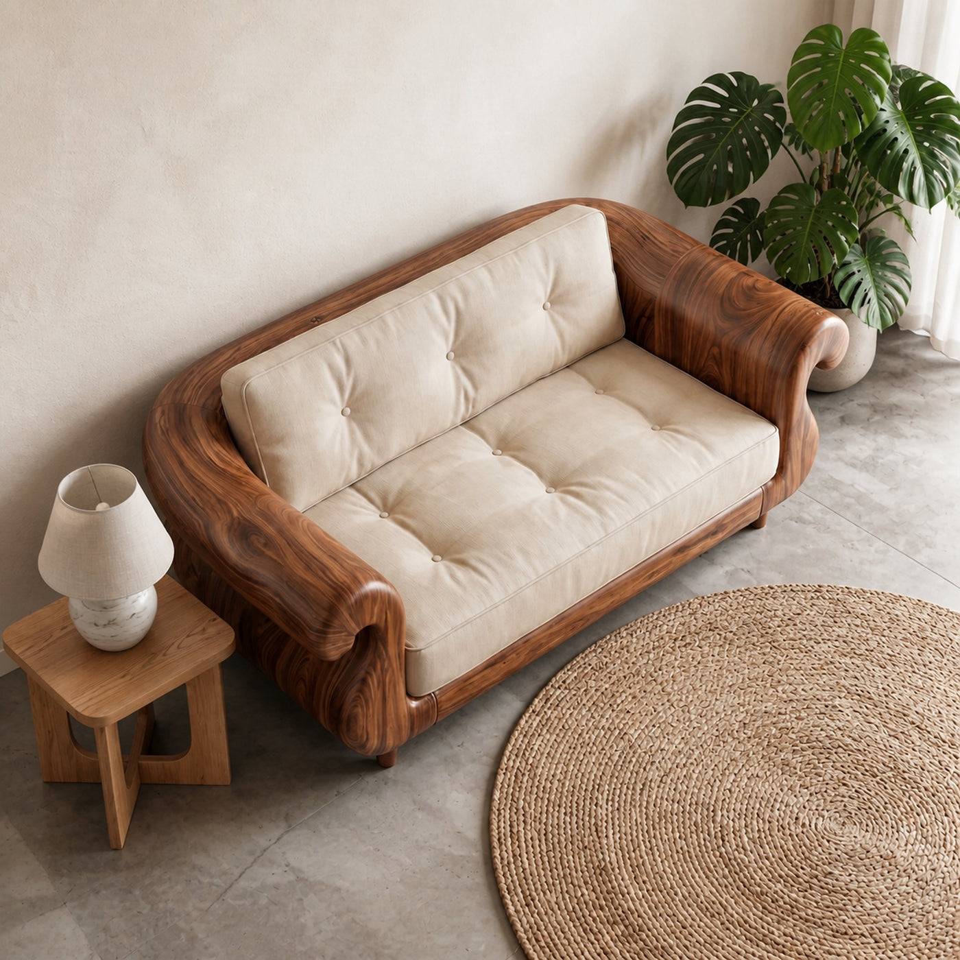 Handcrafted Armchair Nature Inspired Artistic Design For Living Room - product view 2