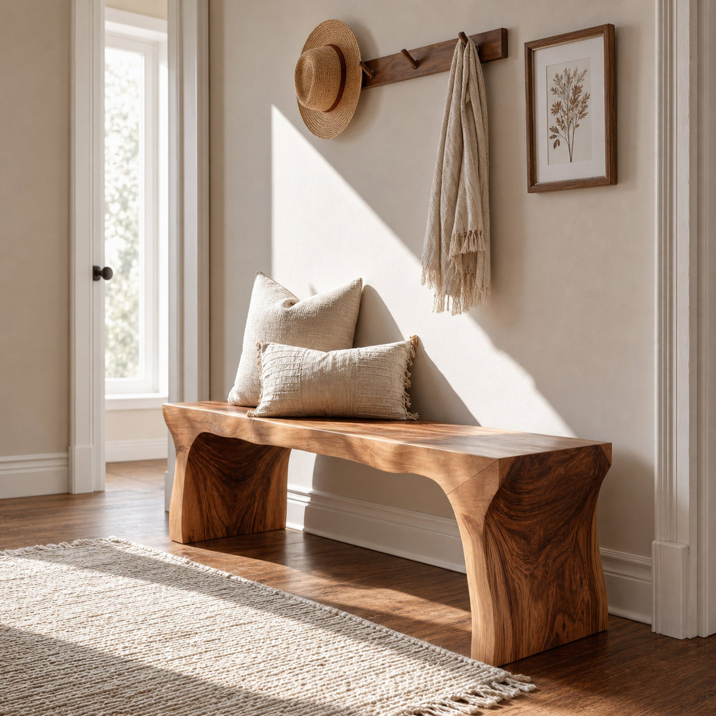 Handcrafted Bench Entryway Seating For Home