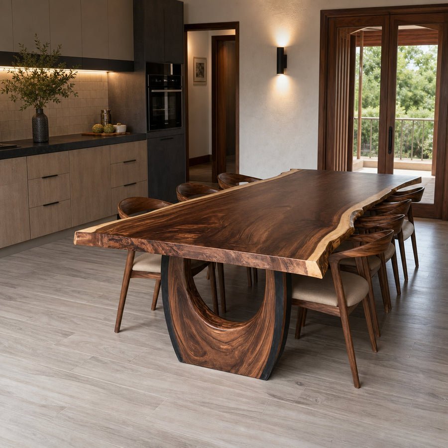 Handcrafted Live Edge Dining Table For Dining Room Decor
