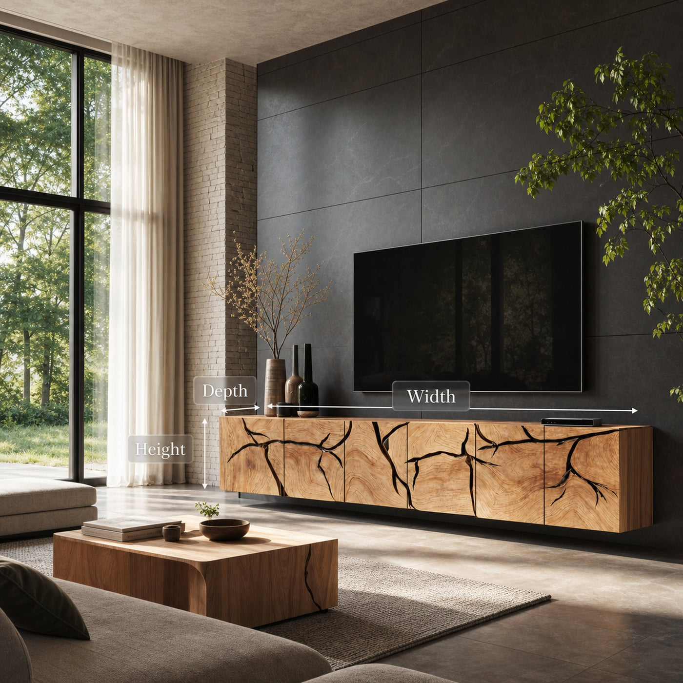 Handcrafted Rustic TV Cabinet For Home Interiors - product view 6