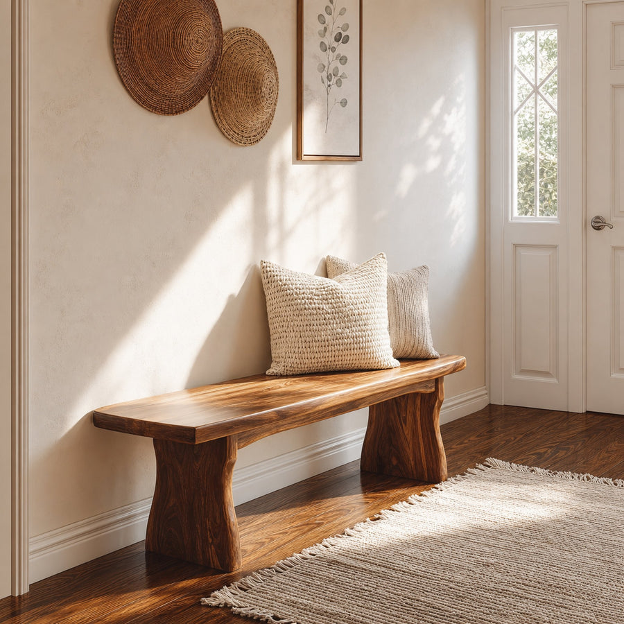 Handcrafted Seating Bench For Hallway Or Entryway