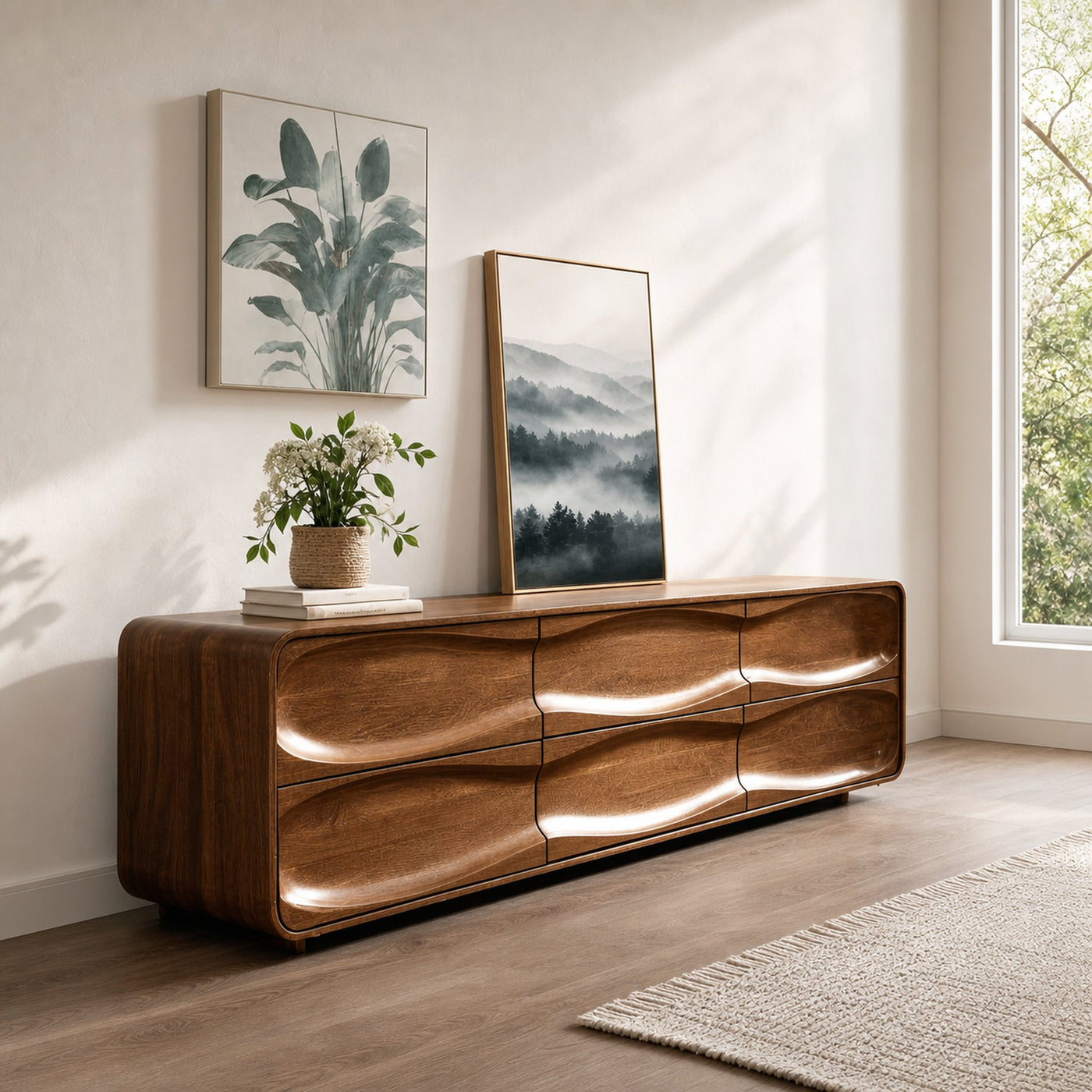 Handcrafted Storage Cabinet For Living Room