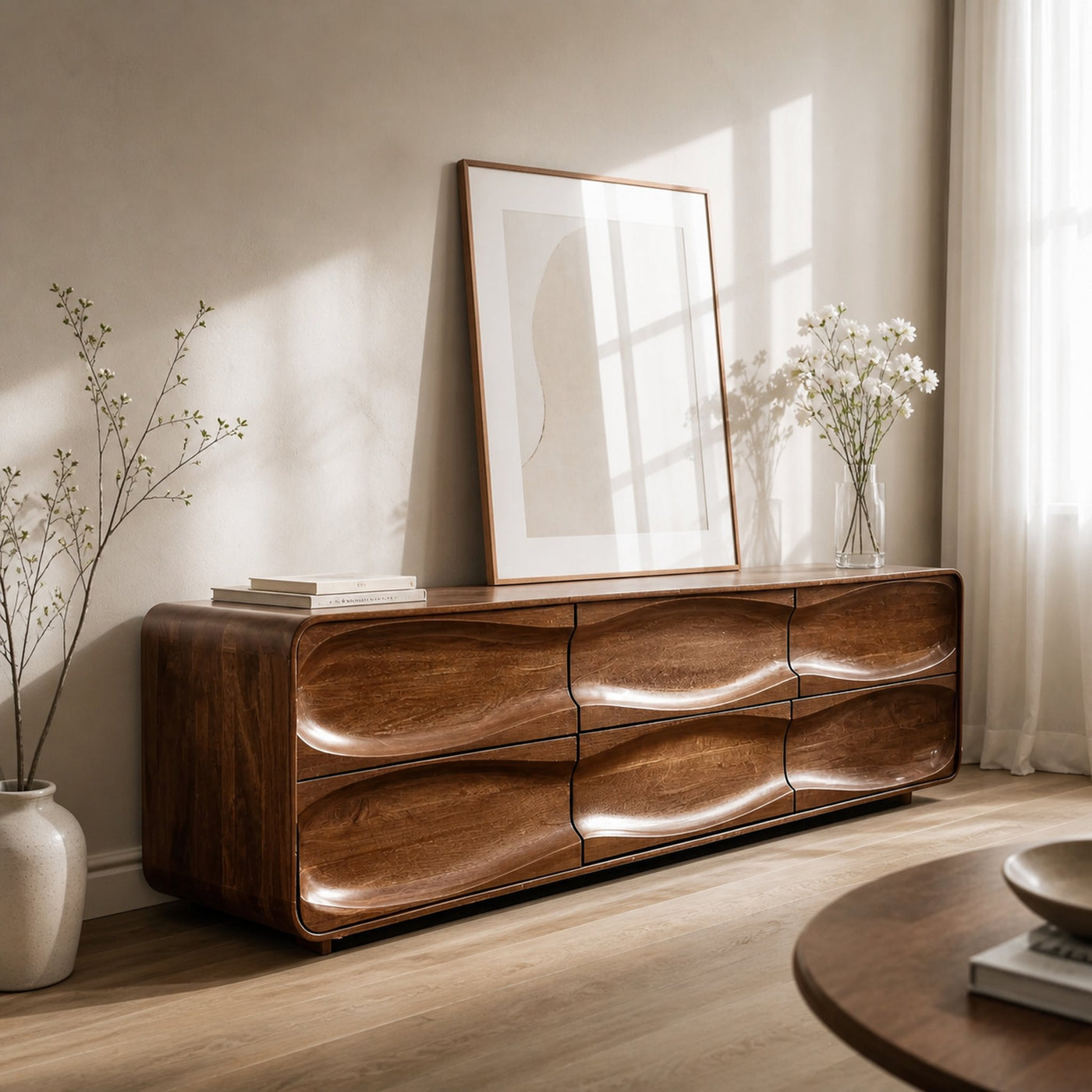 Handcrafted Storage Cabinet For Living Room - product view 3