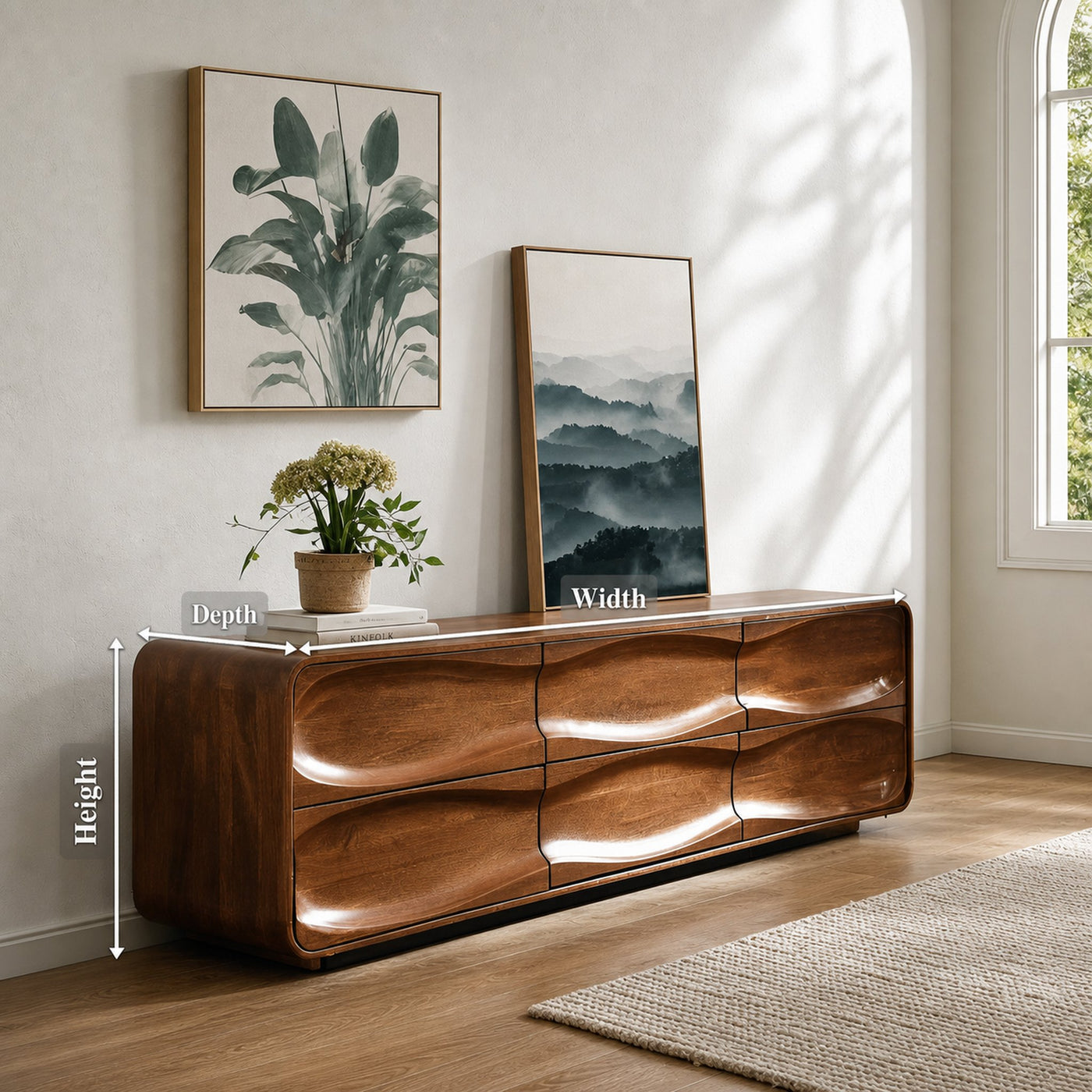 Handcrafted Storage Cabinet For Living Room - product view 8