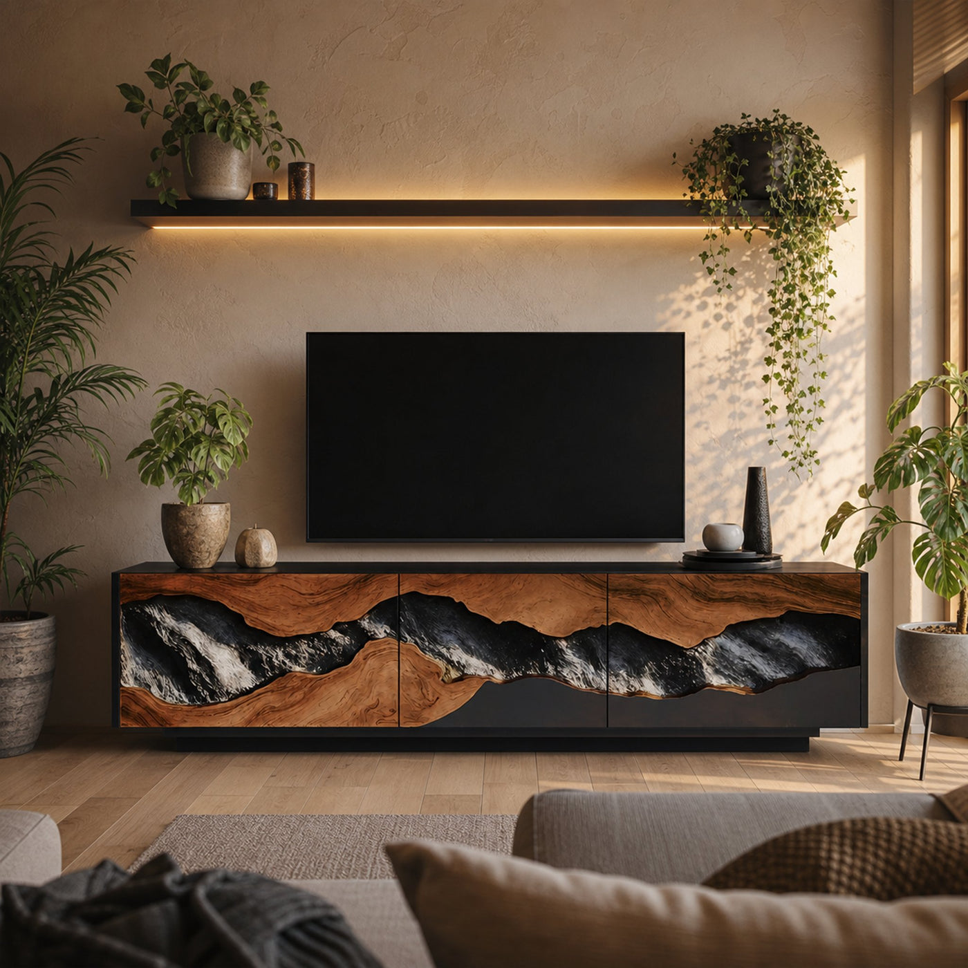 Handcrafted TV Console For Cozy Living Space - product view 6