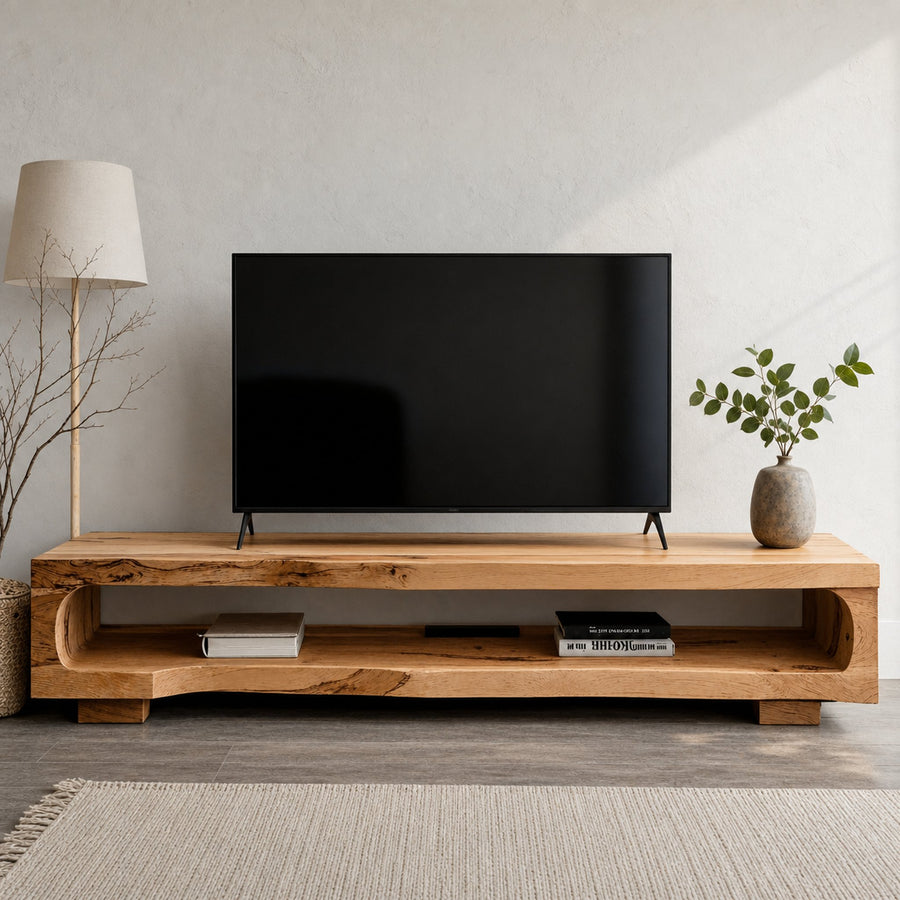 Handcrafted TV Console Rustic TV Cabinet Stand