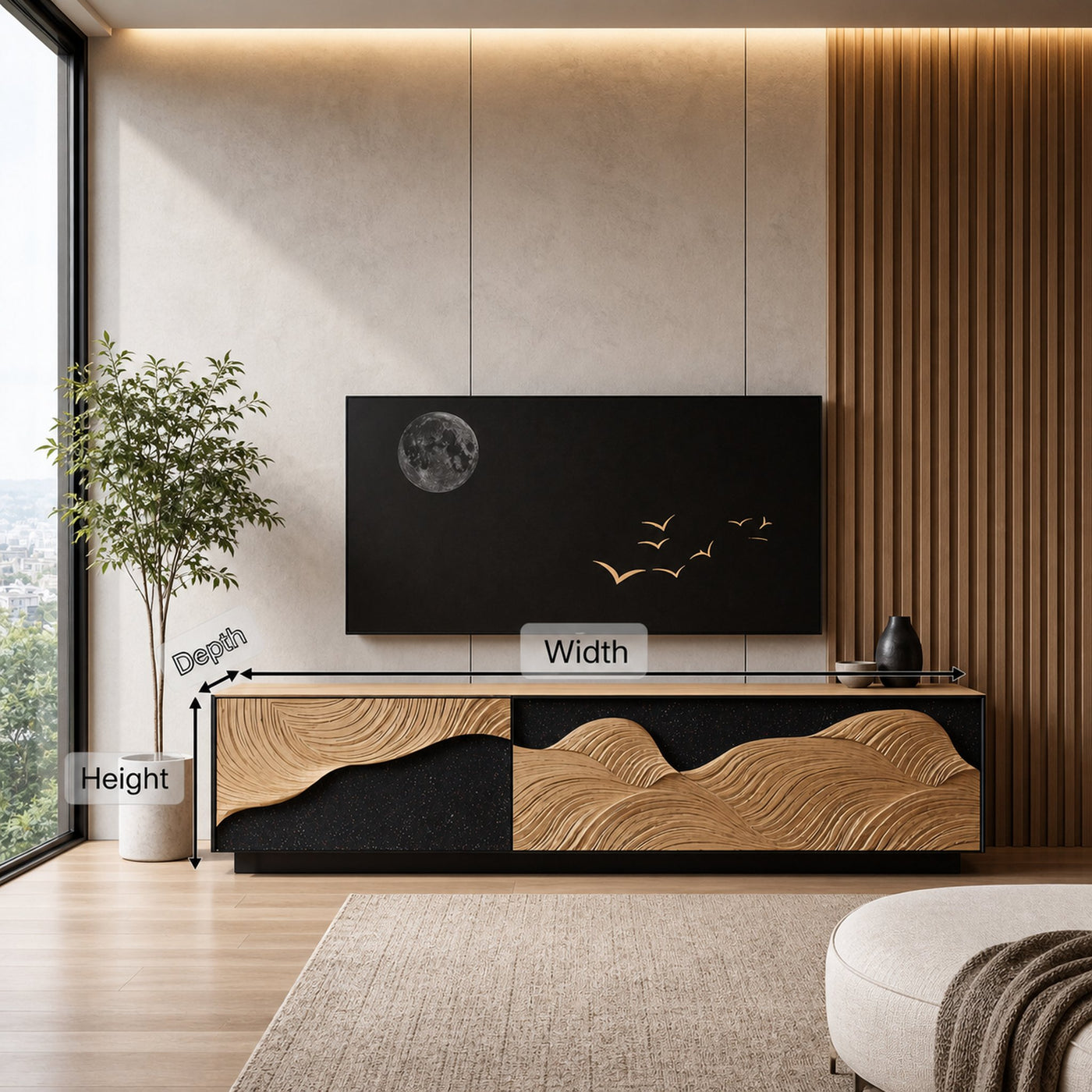 Handcrafted Wood Console For Furniture Design - product view 6
