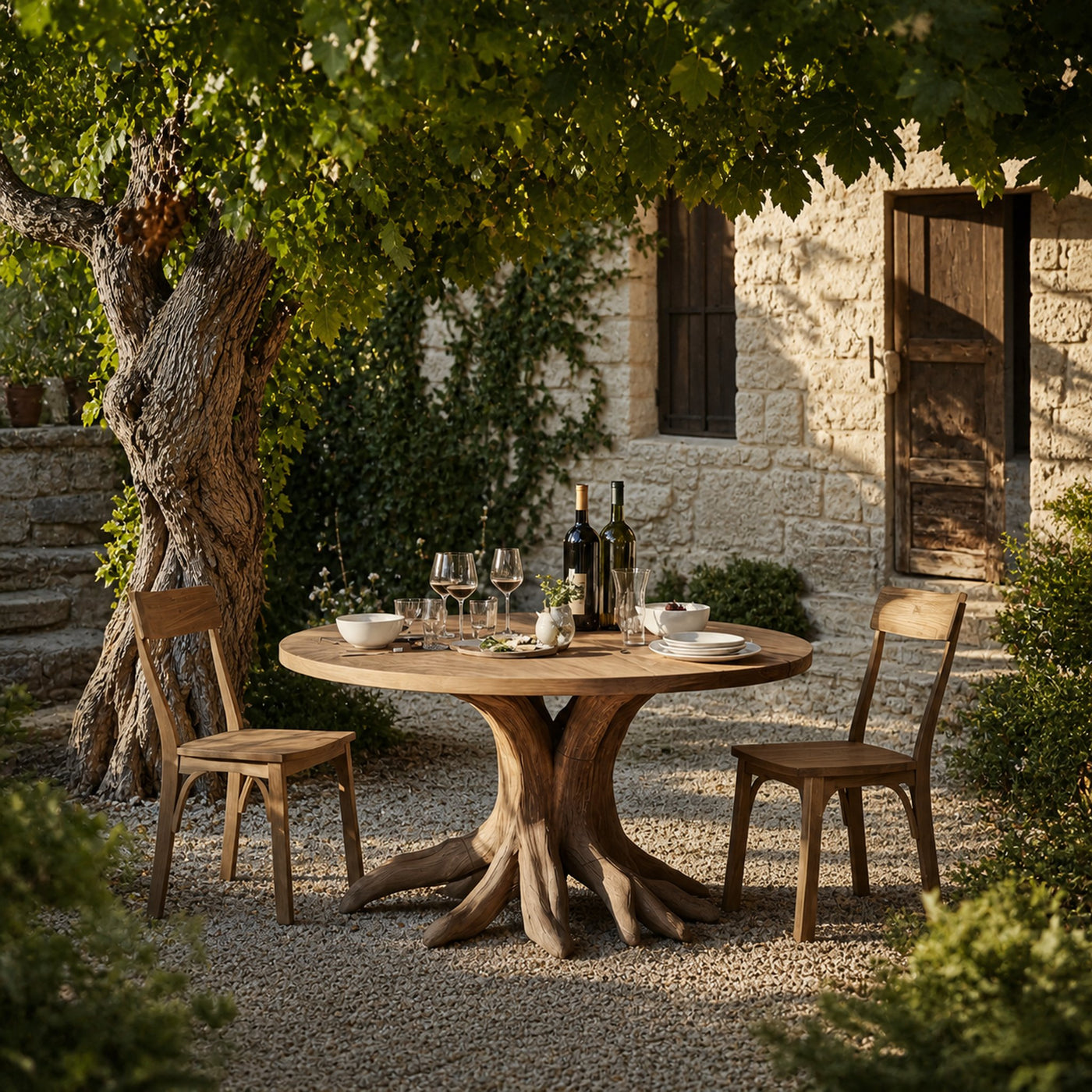 Handcrafted Wood Dining Table For Kitchen Interior - product view 2
