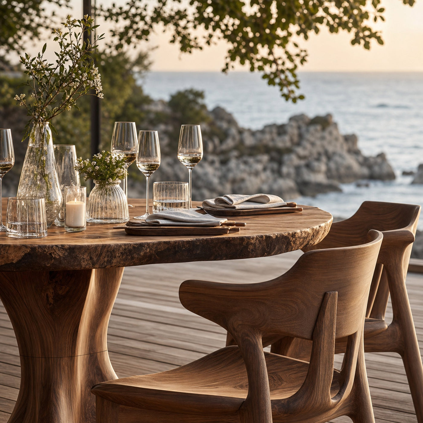 Handcrafted Wood Table For Custom Kitchen Setup - product view 4