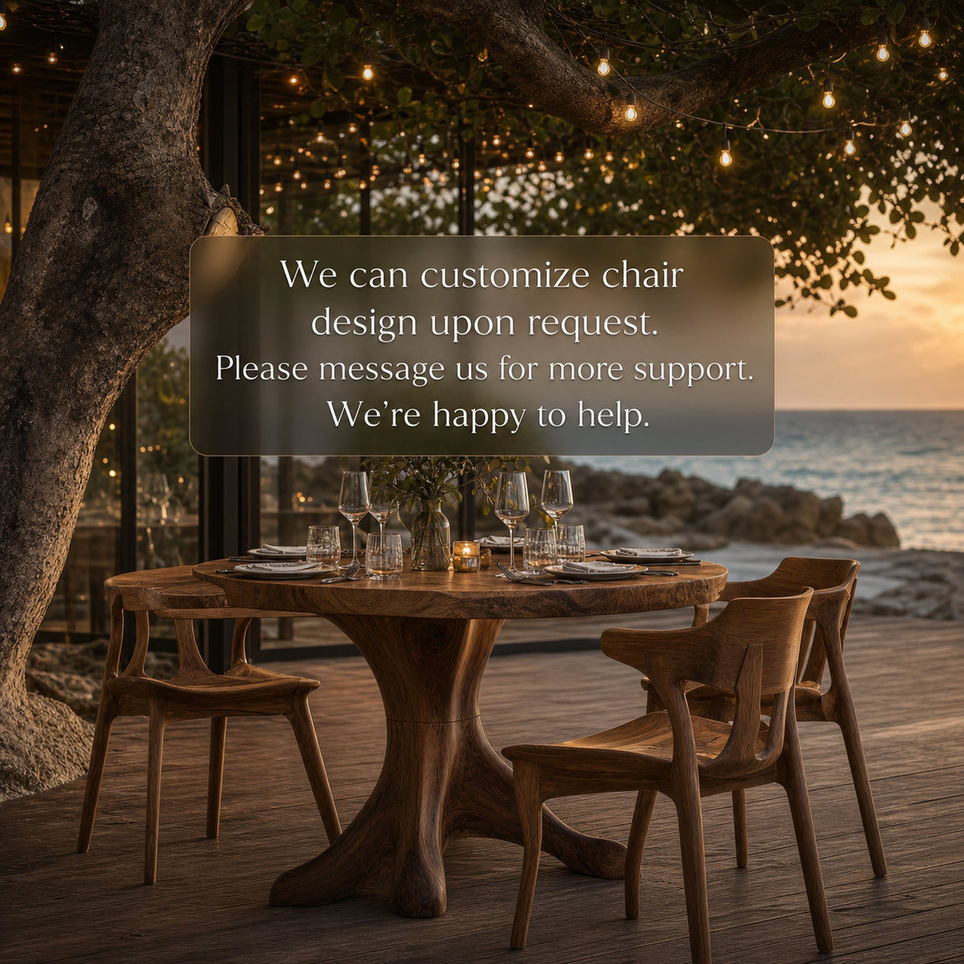 Handcrafted Wood Table For Custom Kitchen Setup - product view 6