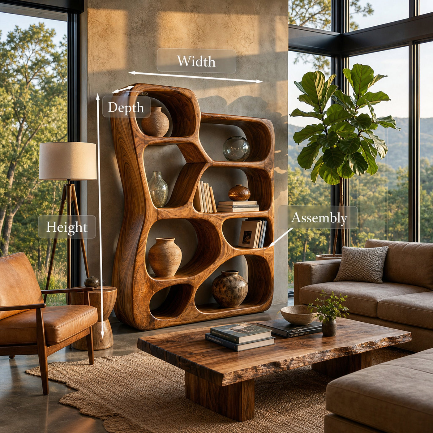Handcrafted Wooden Bookshelf For Stylish Storage And Living Room - product view 8