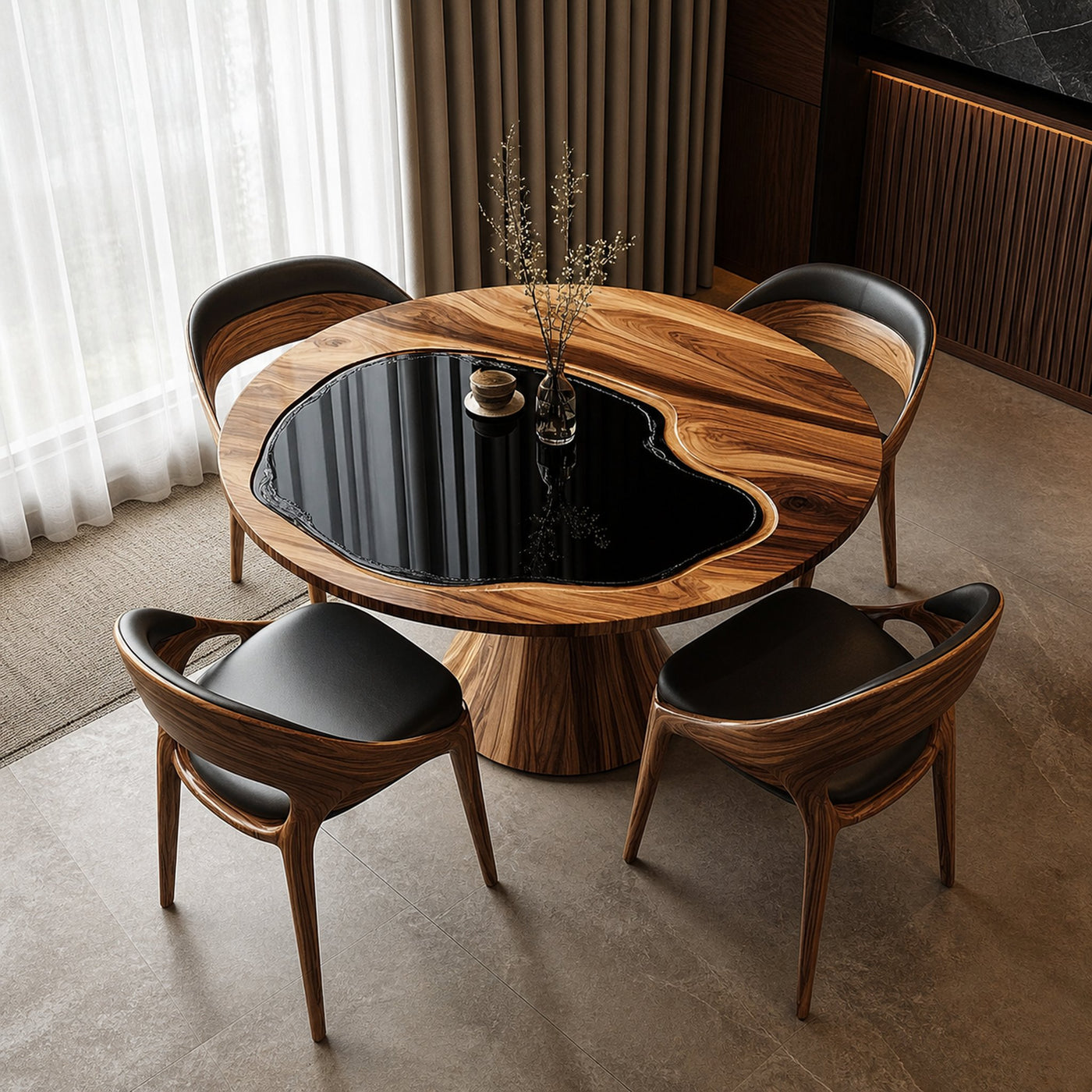 Handmade Round Kitchen Table Home Decor Housewarming Gift