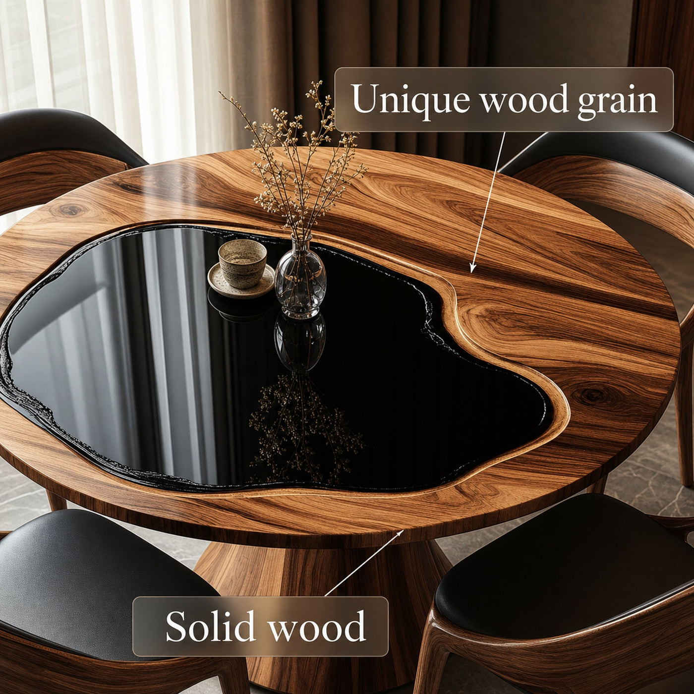 Handmade Round Kitchen Table Home Decor Housewarming Gift - product view 3