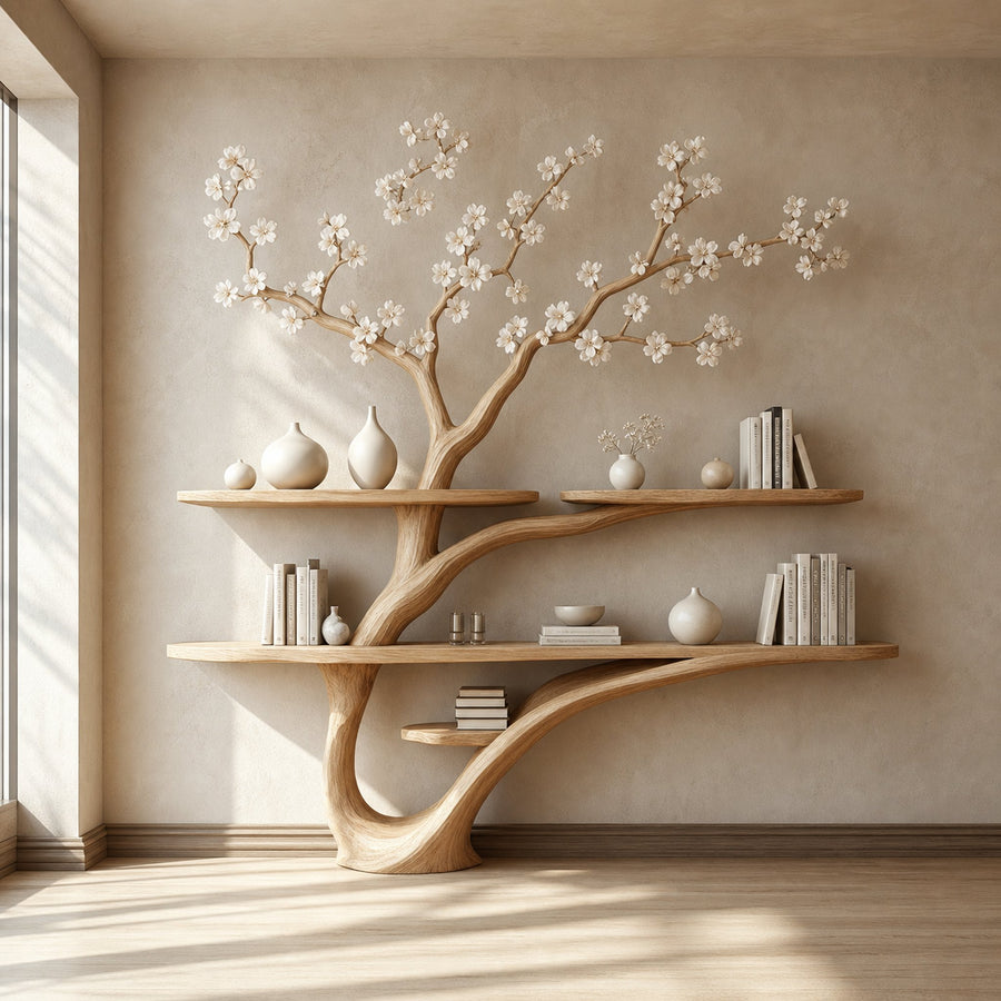 Handmade Tree Bookcase Wooden Bookcase Home Decor Gifts