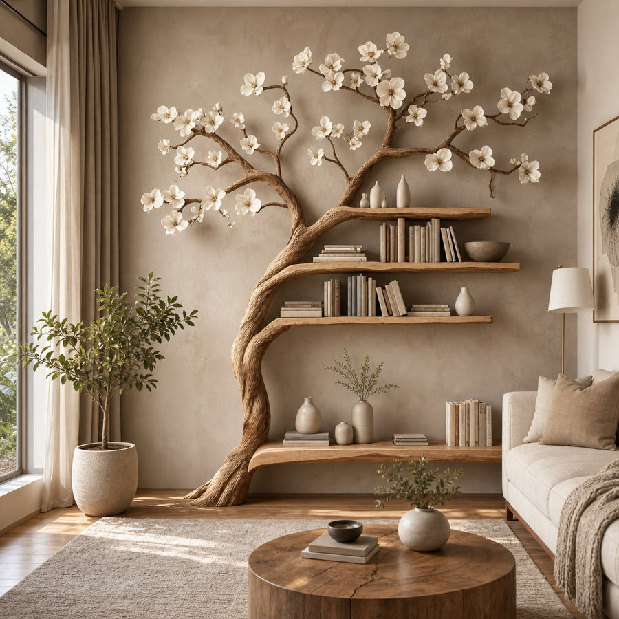 Handmade Wood Book Shelf Classic Design Decor Official