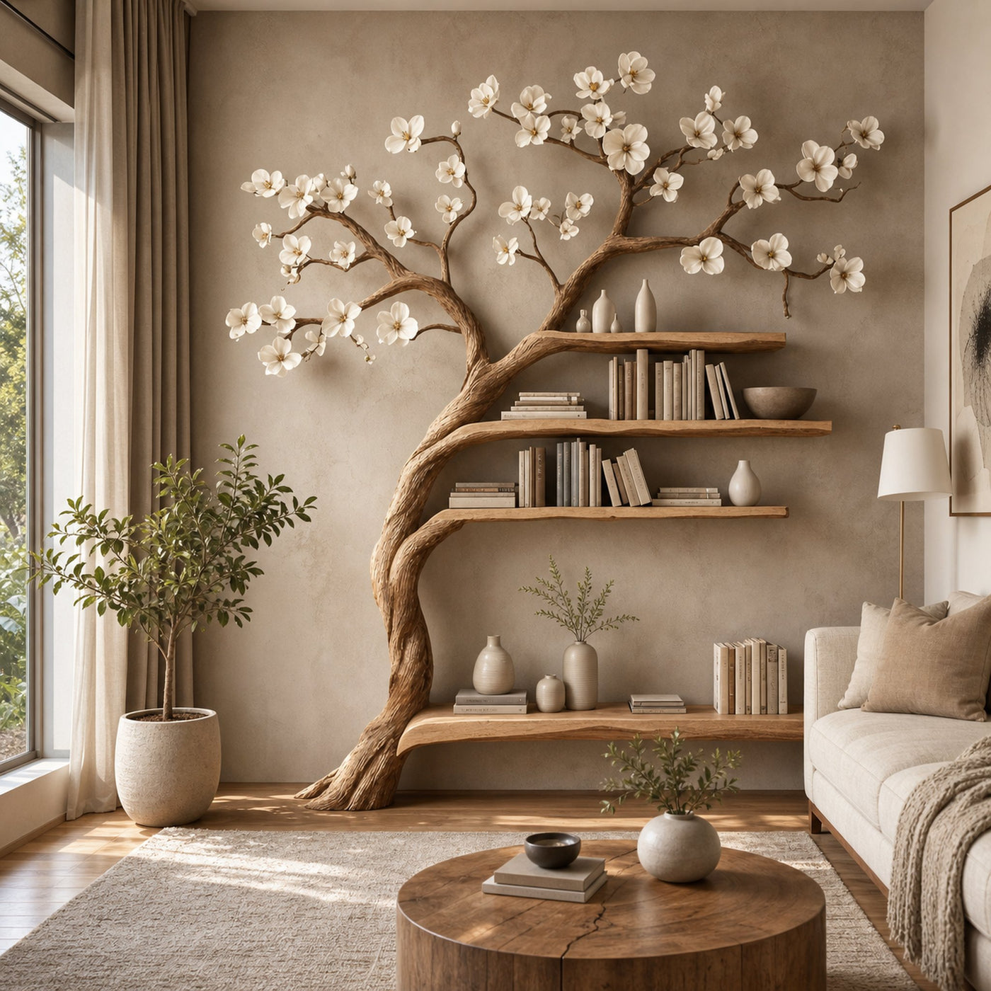 Handmade Wood Book Shelf Classic Design Decor Official