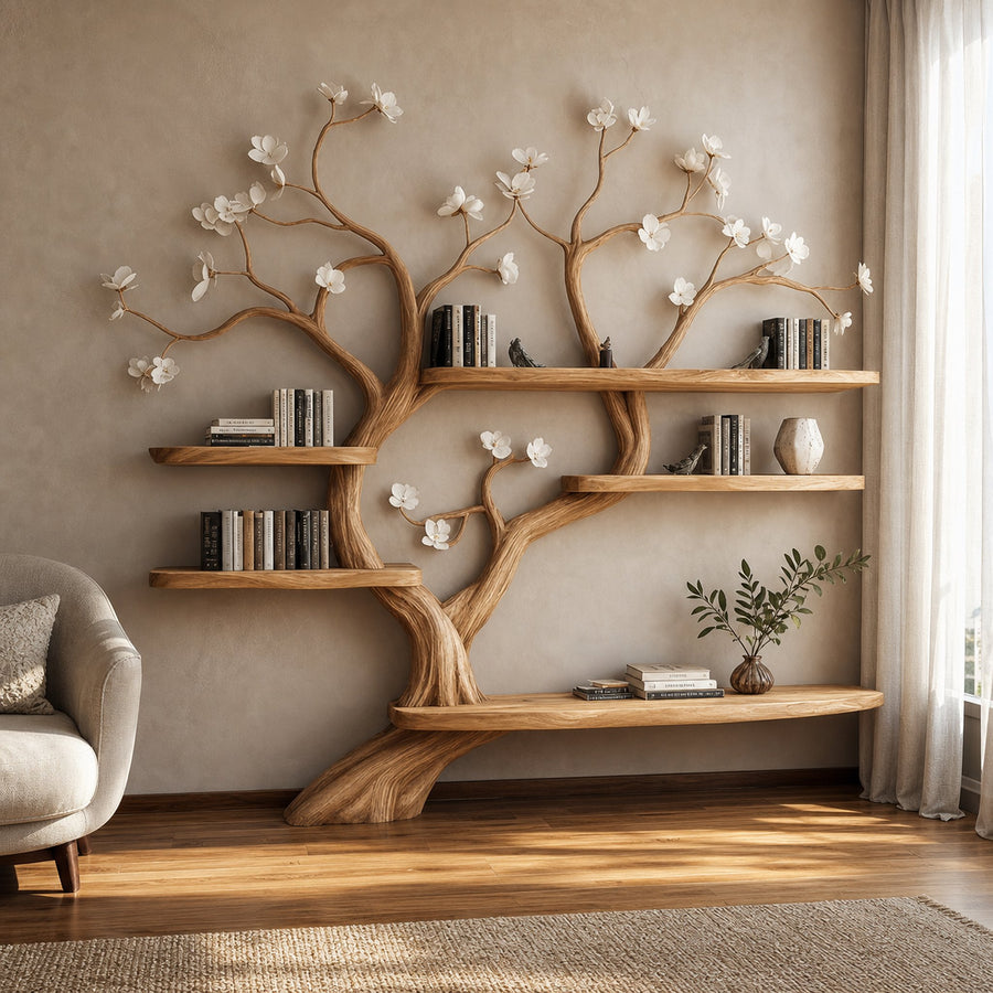 Handmade Wooden Bookshelf Home Decor Gift