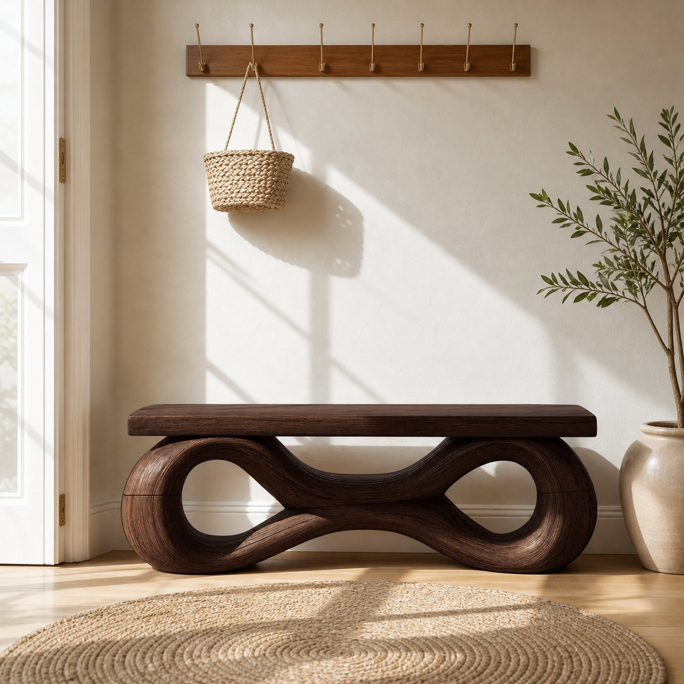 Infinity Loop Sculptural Bench With For Living Room - product view 6