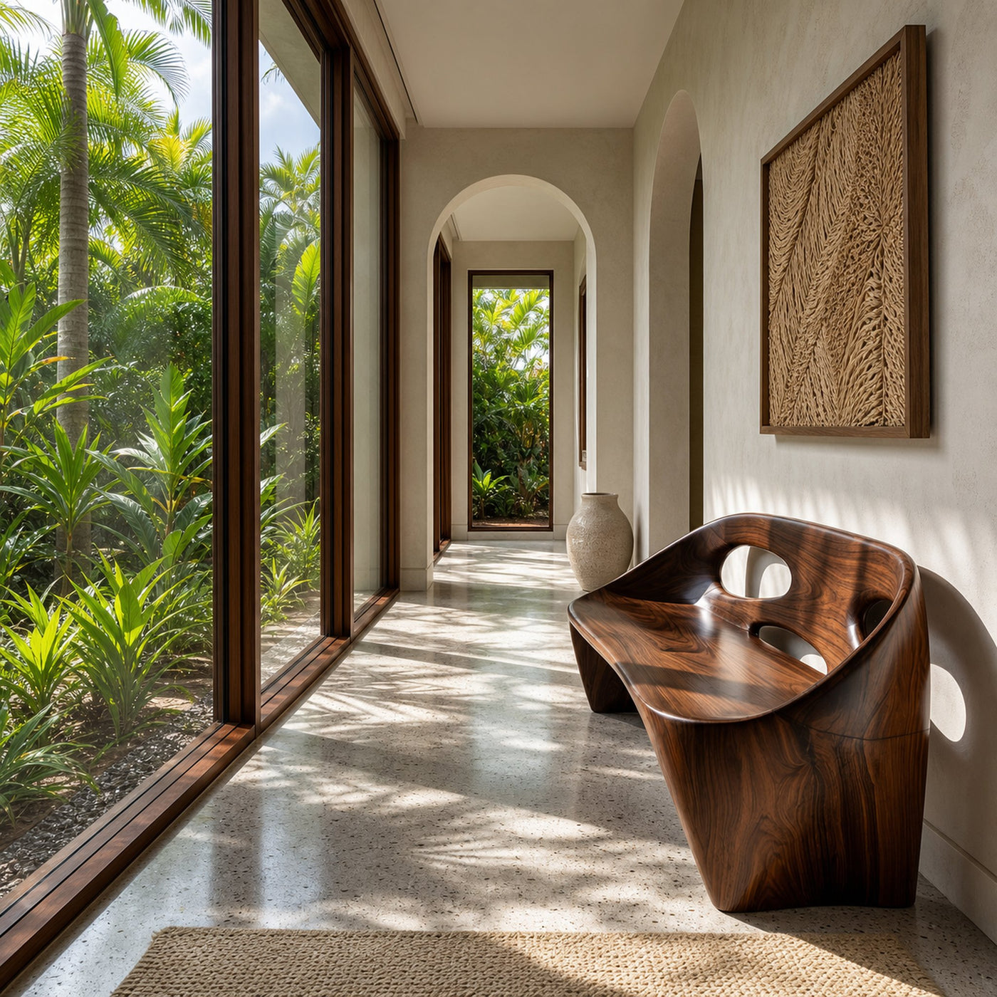 Japandi Natural Wood Bench For Living Room Furniture - product view 7