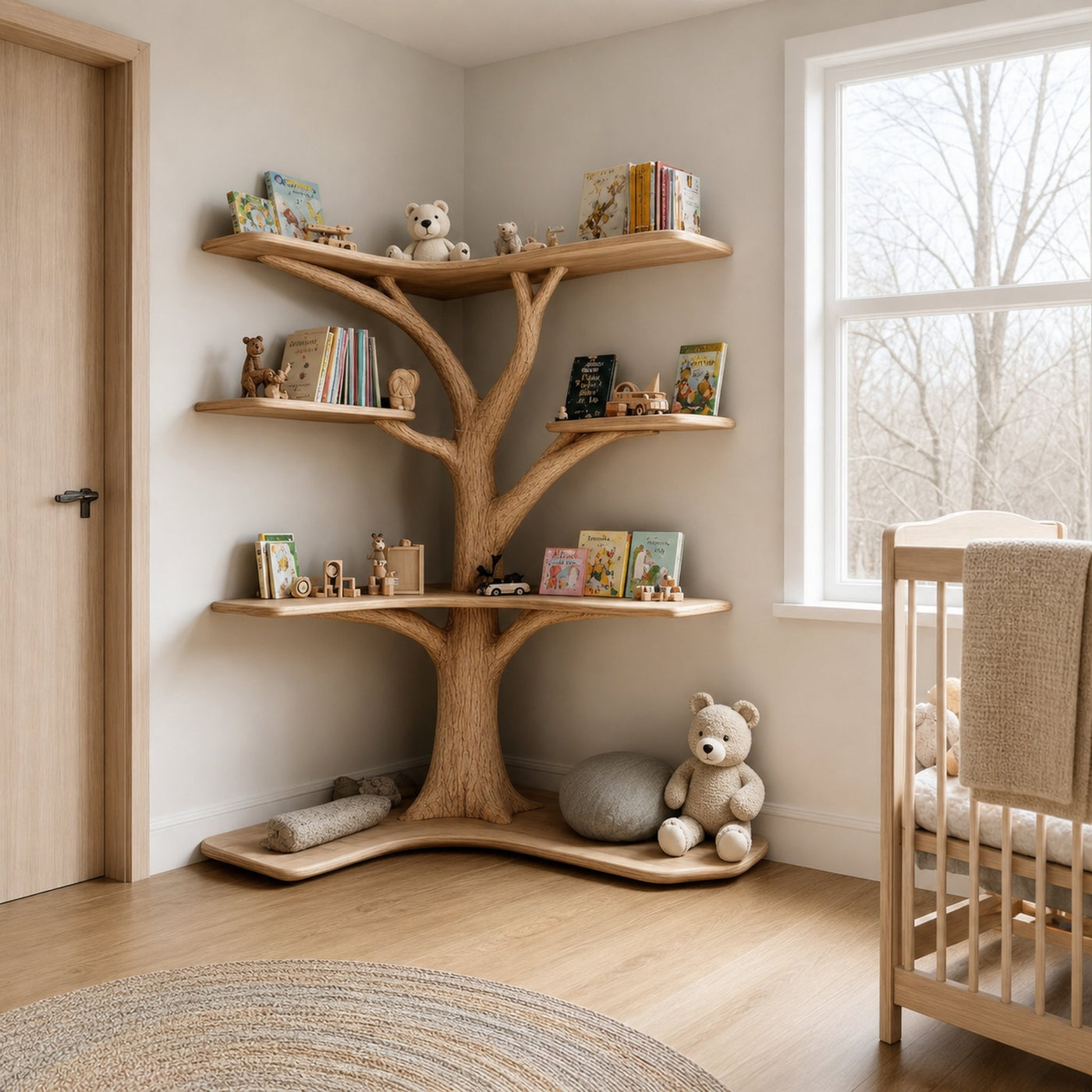 Kids Custom Tree Bookcase Decor Home Birthday Gift - product view 2