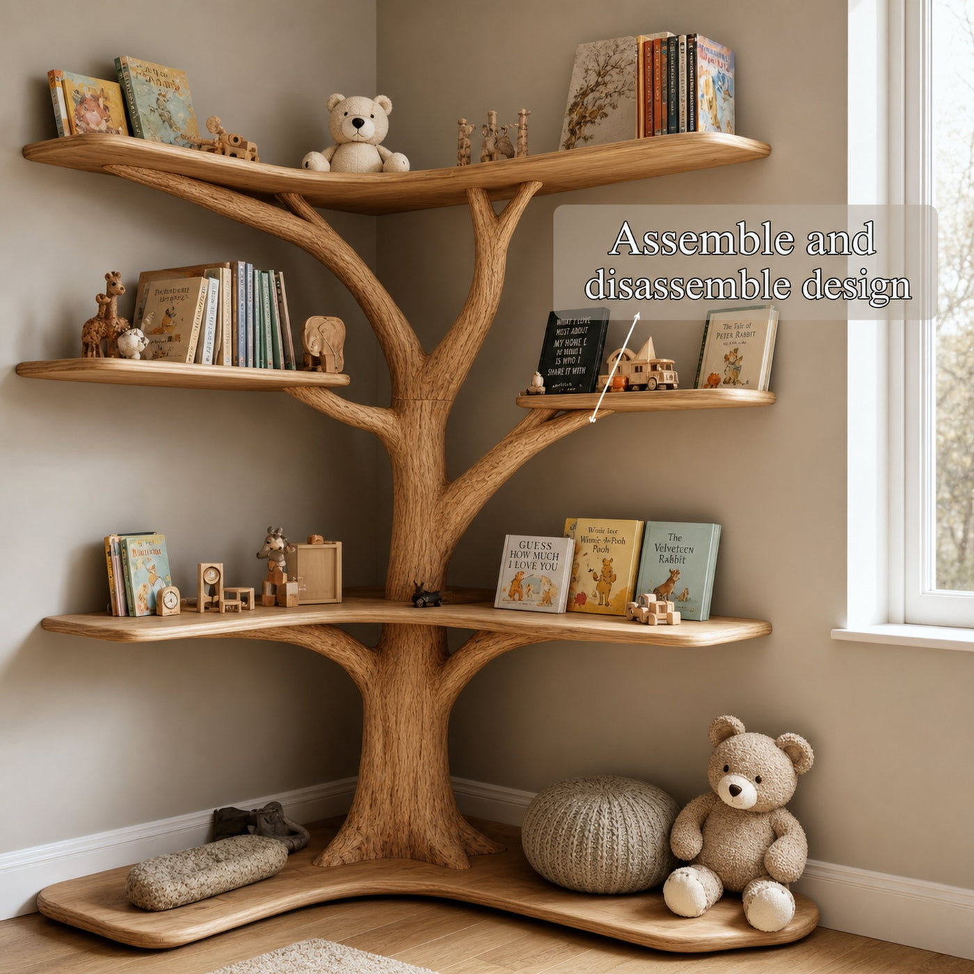 Kids Custom Tree Bookcase Decor Home Birthday Gift - product view 3