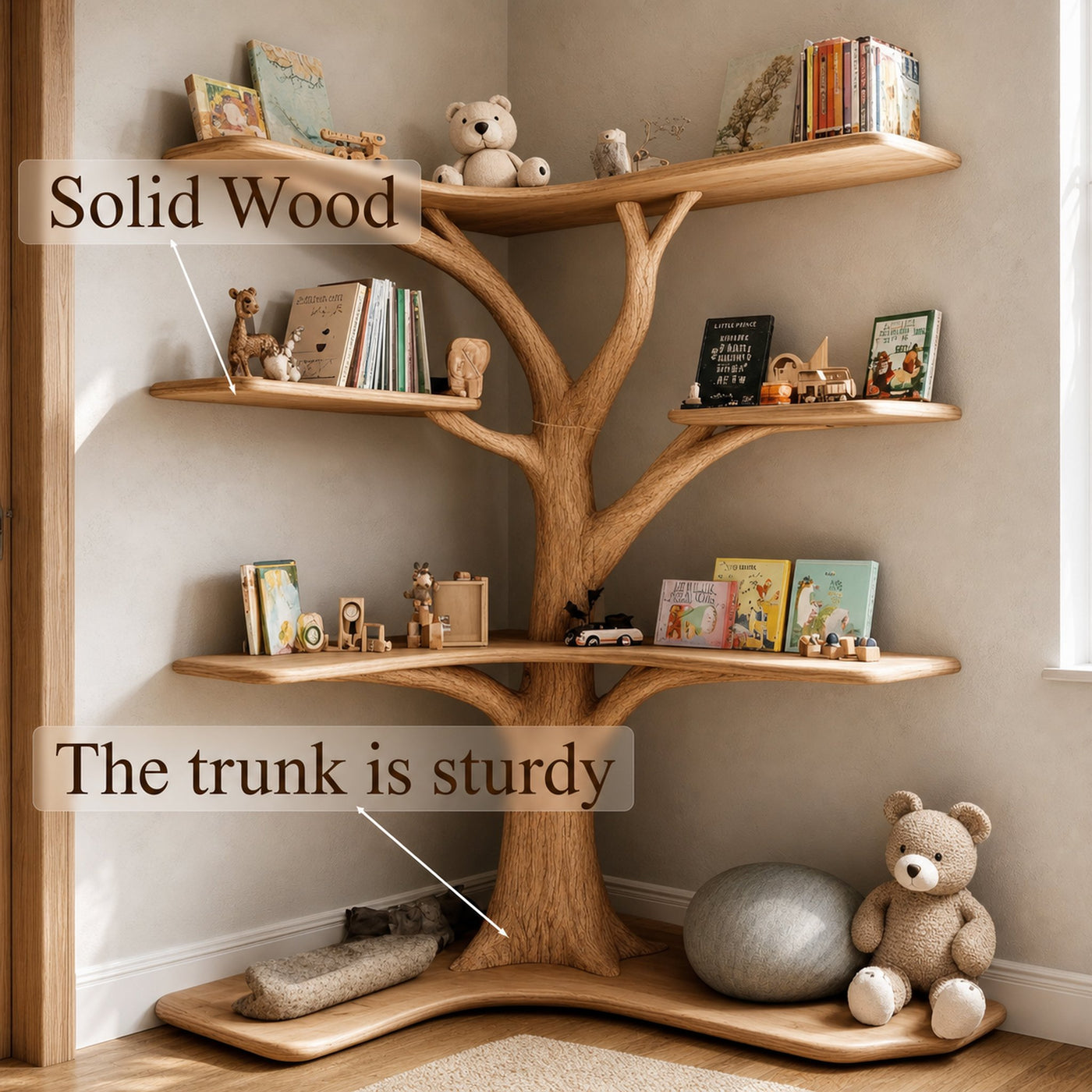 Kids Custom Tree Bookcase Decor Home Birthday Gift - product view 4