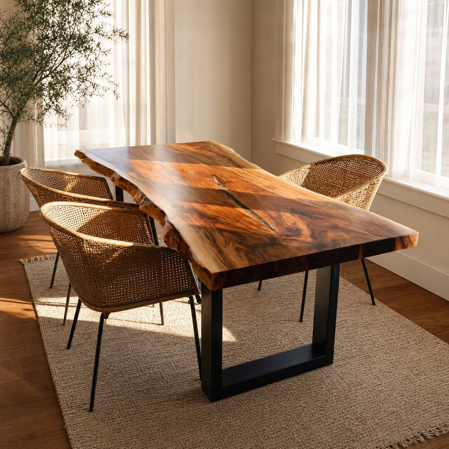 Kitchen Decor Farmhouse Live Edge Dining Table Rustic Look