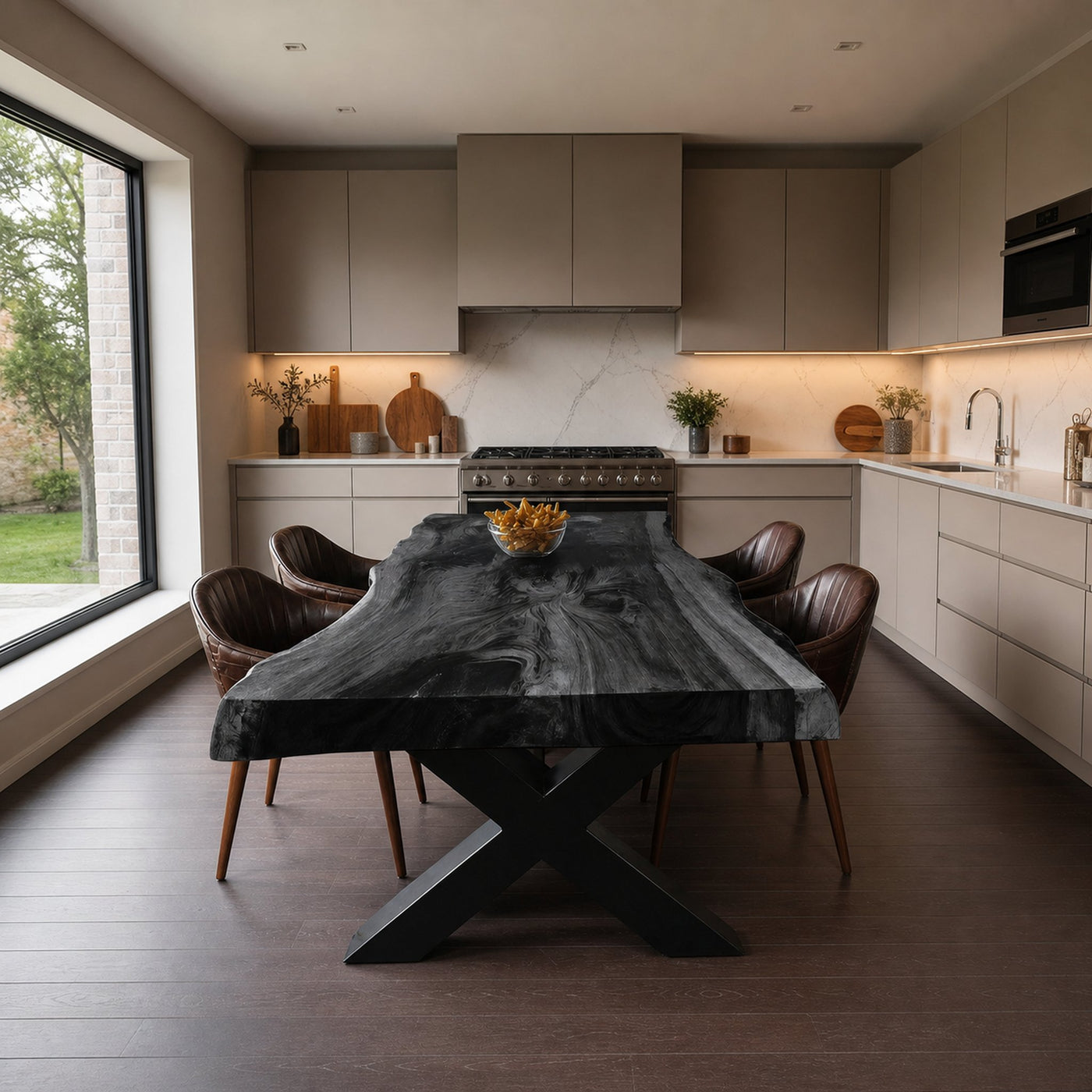 Kitchen Decor Handcrafted Live Edge Dining Table Premium - product view 4