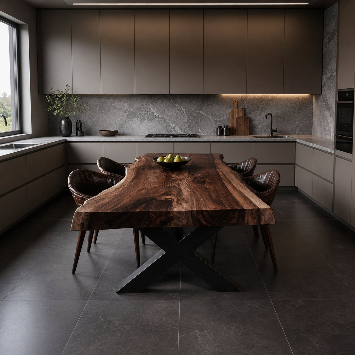 Kitchen Decor Handcrafted Live Edge Dining Table Premium - product view 7