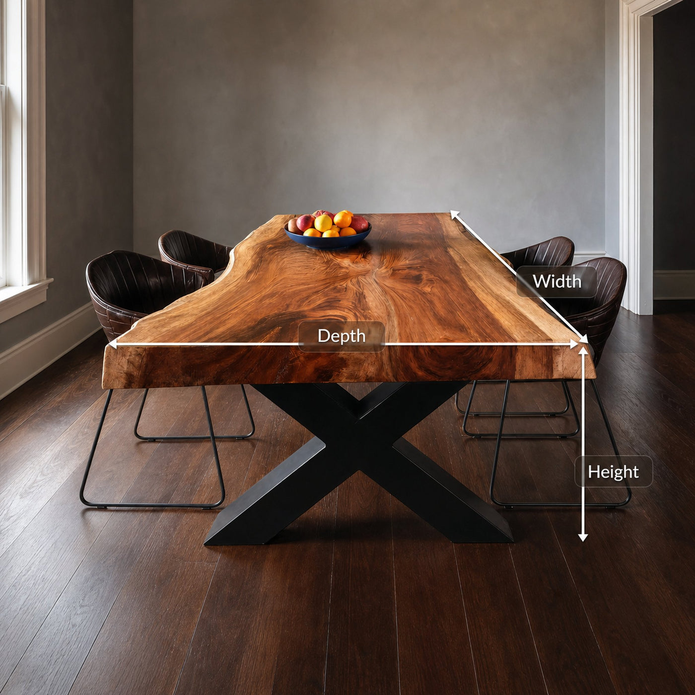 Kitchen Decor Handcrafted Live Edge Dining Table Premium - product view 8