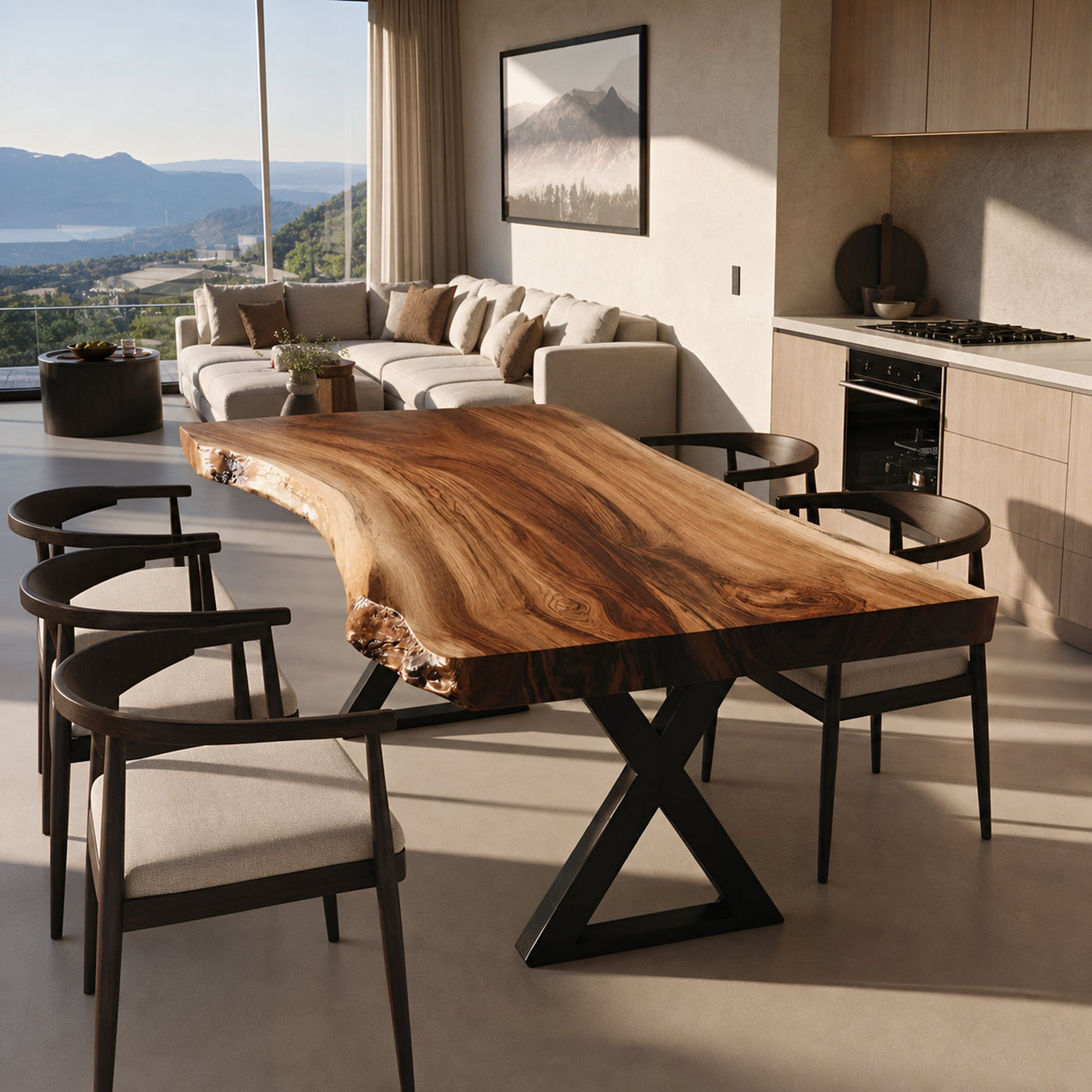 Kitchen Decor Modern Solid Wood Dining Table Minimal Legs - product view 2