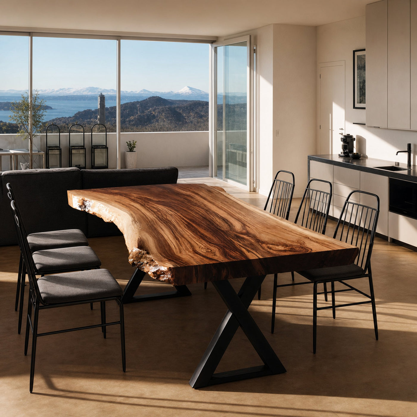 Kitchen Decor Modern Solid Wood Dining Table Minimal Legs - product view 6