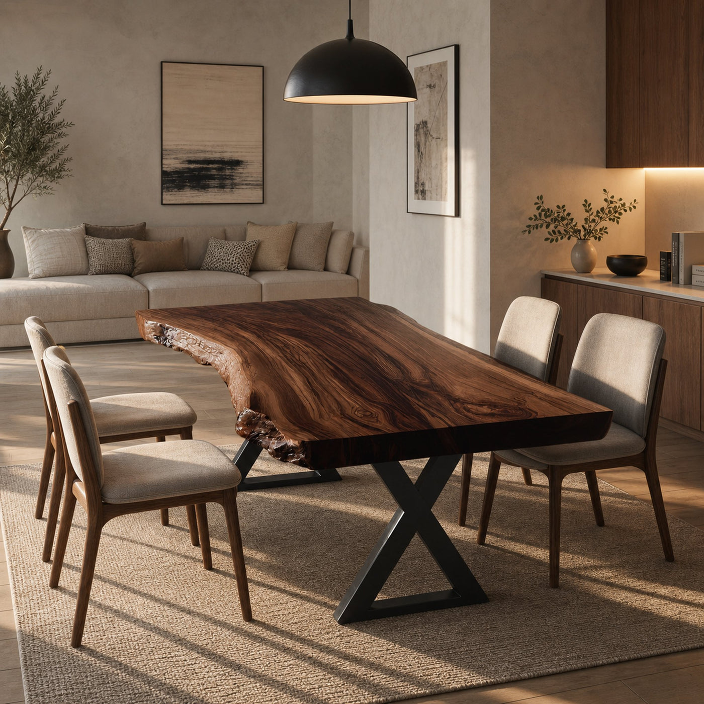 Kitchen Decor Modern Solid Wood Dining Table Minimal Legs - product view 7