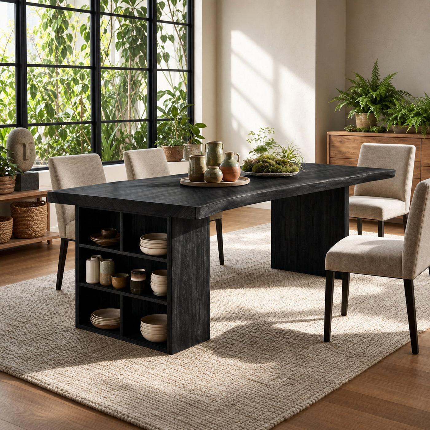 Live Edge Dining Table For Garden View Room - product view 4