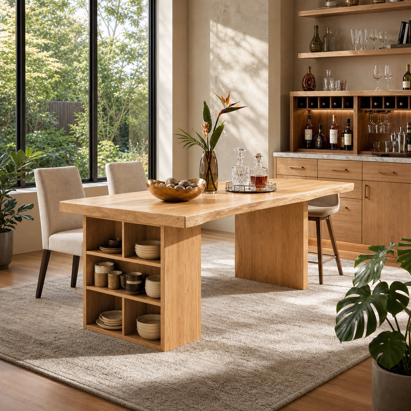 Live Edge Dining Table For Garden View Room - product view 5