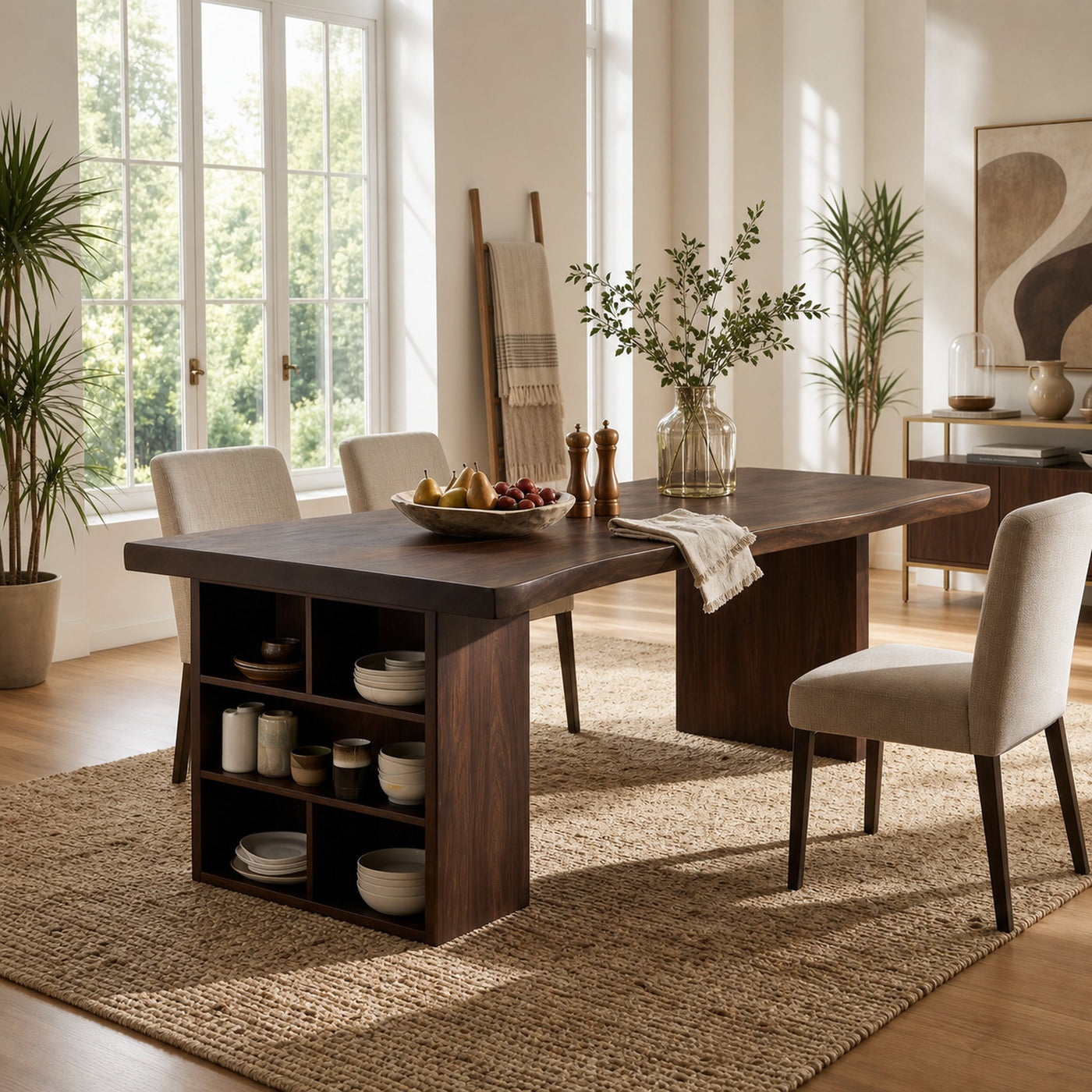 Live Edge Dining Table For Garden View Room - product view 7