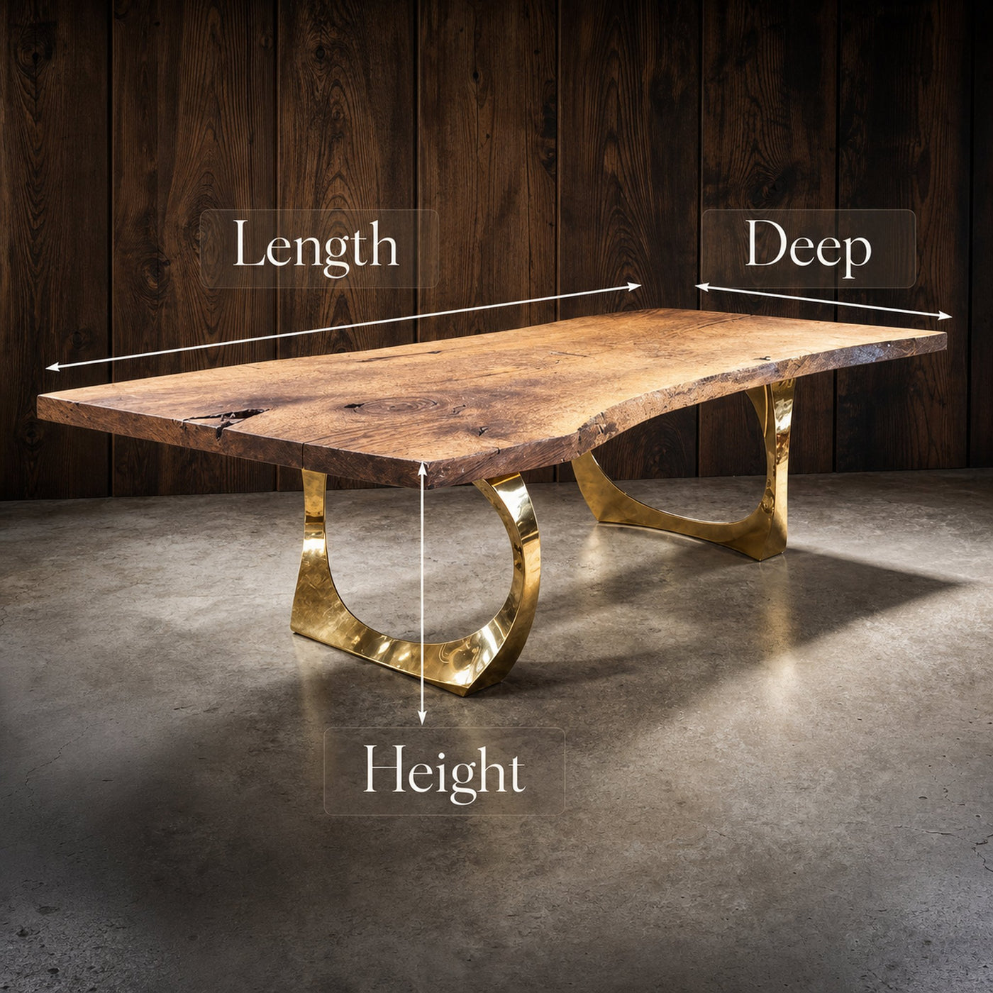 Live Edge Dining Table Kitchen Table Decor Home Gift - product view 2