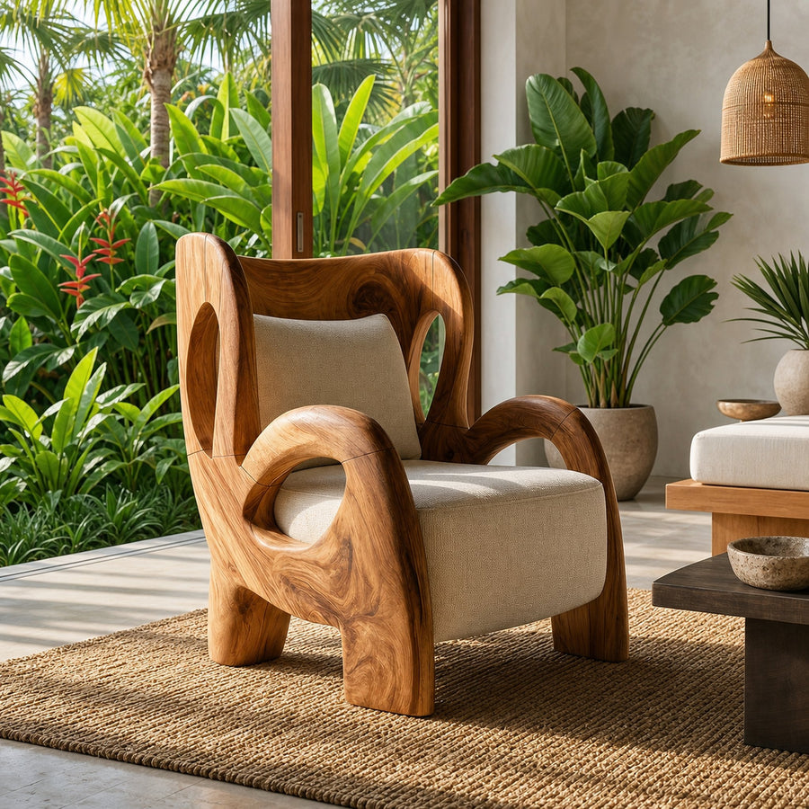 Luxury Contemporary Lounge Chair Poolside Reading Nook