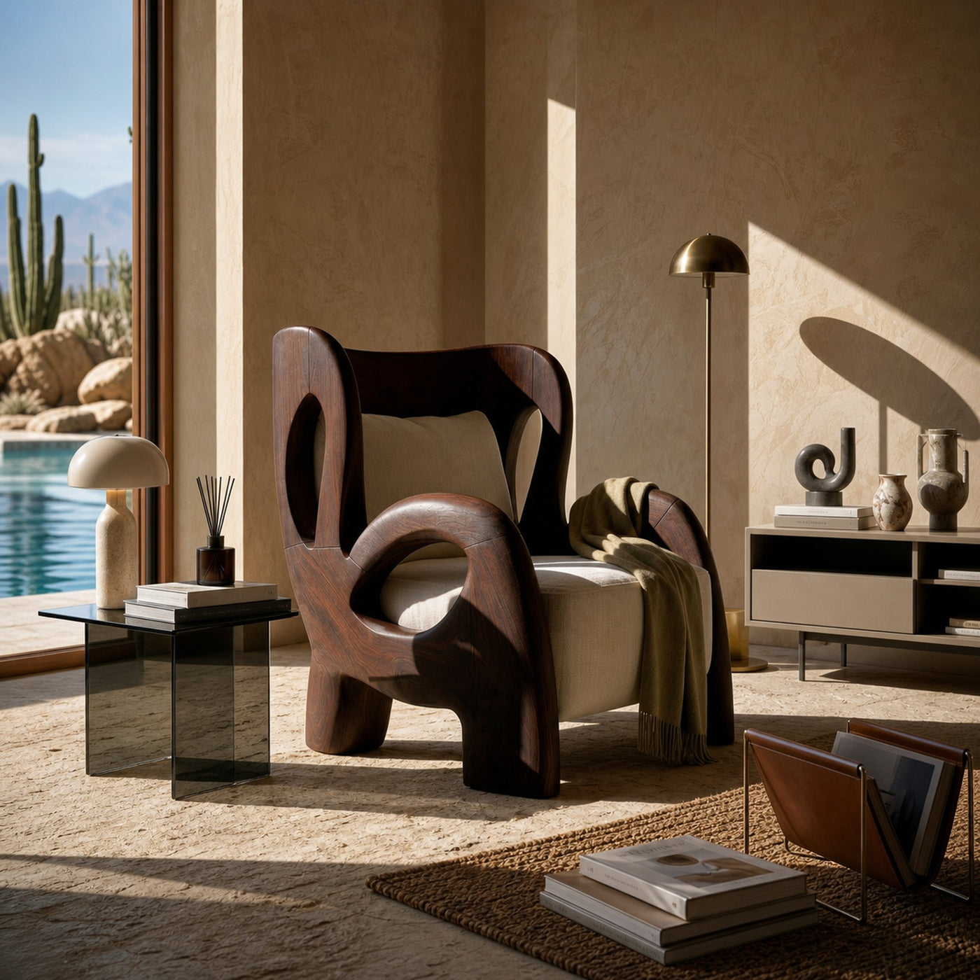 Luxury Contemporary Lounge Chair Poolside Reading Nook - product view 7