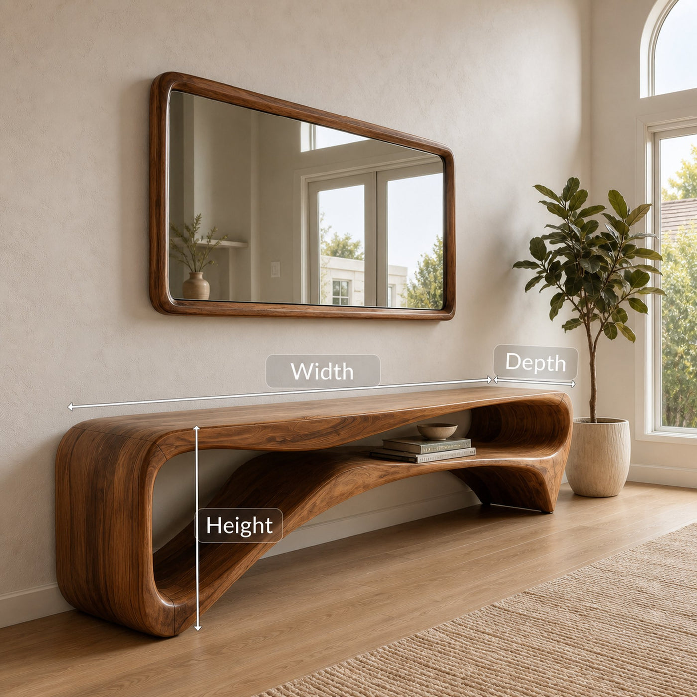 Luxury Curved Chair Long For Entryway - product view 6