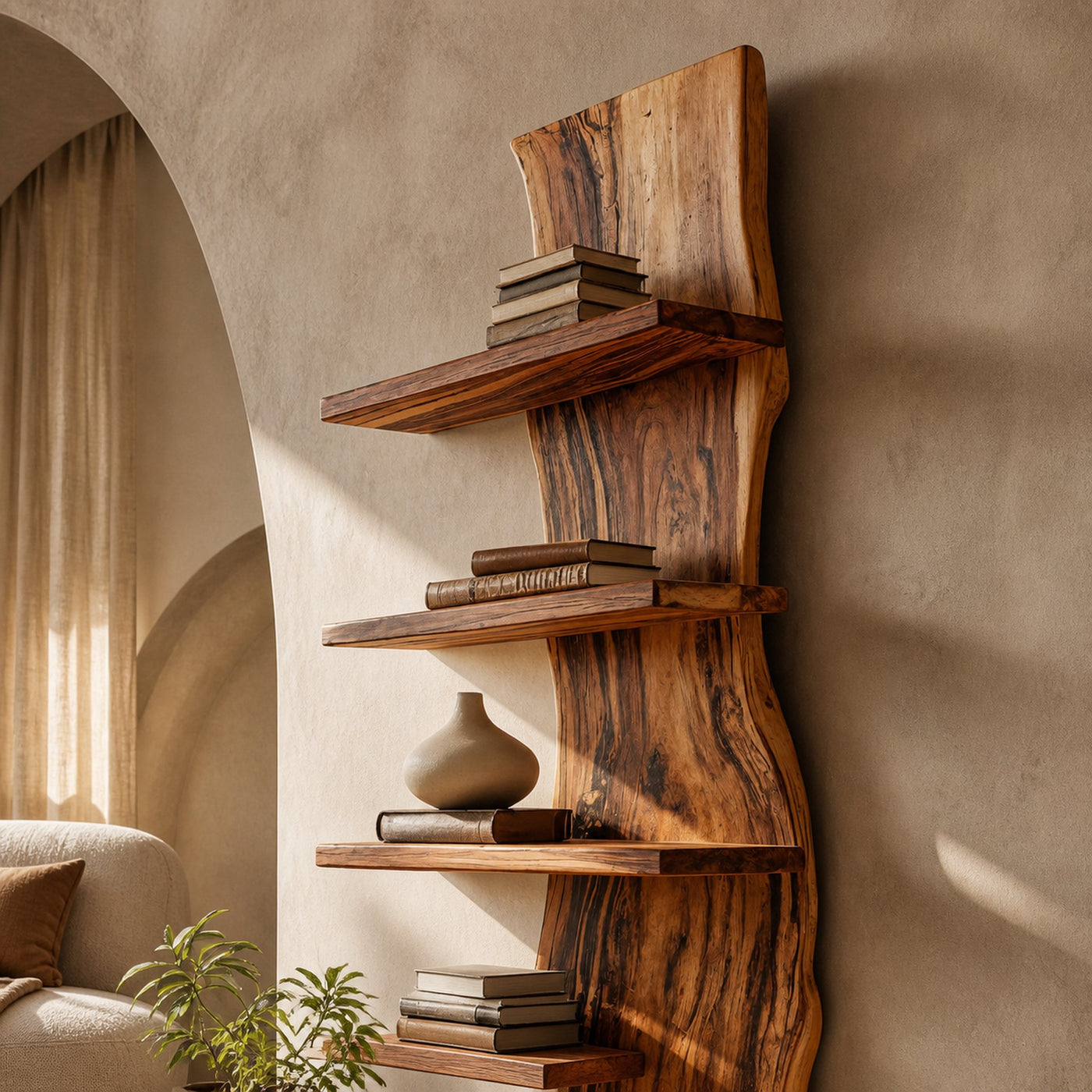 Luxury Curved Floating Shelf For Living Room Or Office - product view 3
